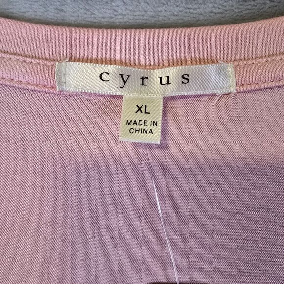 NWT Cyrus T Shirt Long Sleeve Womens XL Light Pink Blush Lightweight Thin - Picture 2 of 7